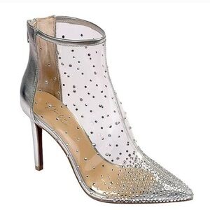 Silver Studded Ankle Boot